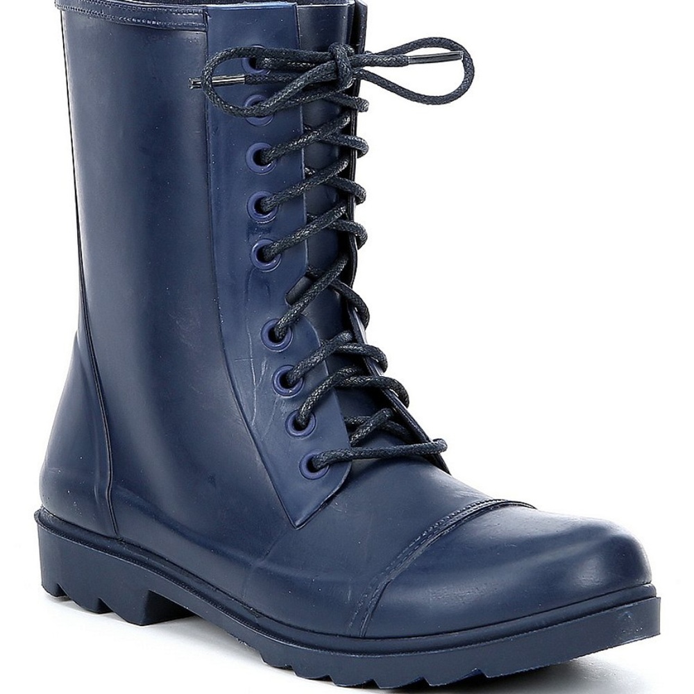 steve madden troopar rain boots blue size 6